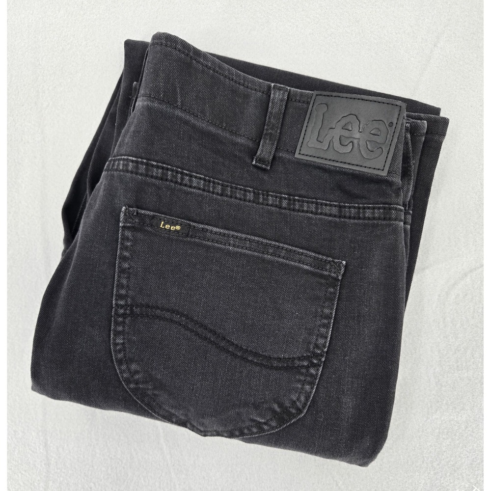 LEE EXTREME MOTION MVP Jeans Mens 35x34 Vintage Black Stretch Regular Straight - Picture 12 of 13